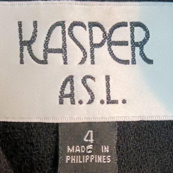 KASPER Chanel Style Black, Red, Purple Tweed Houndstooth Wool Blazer - Picture 4 of 5